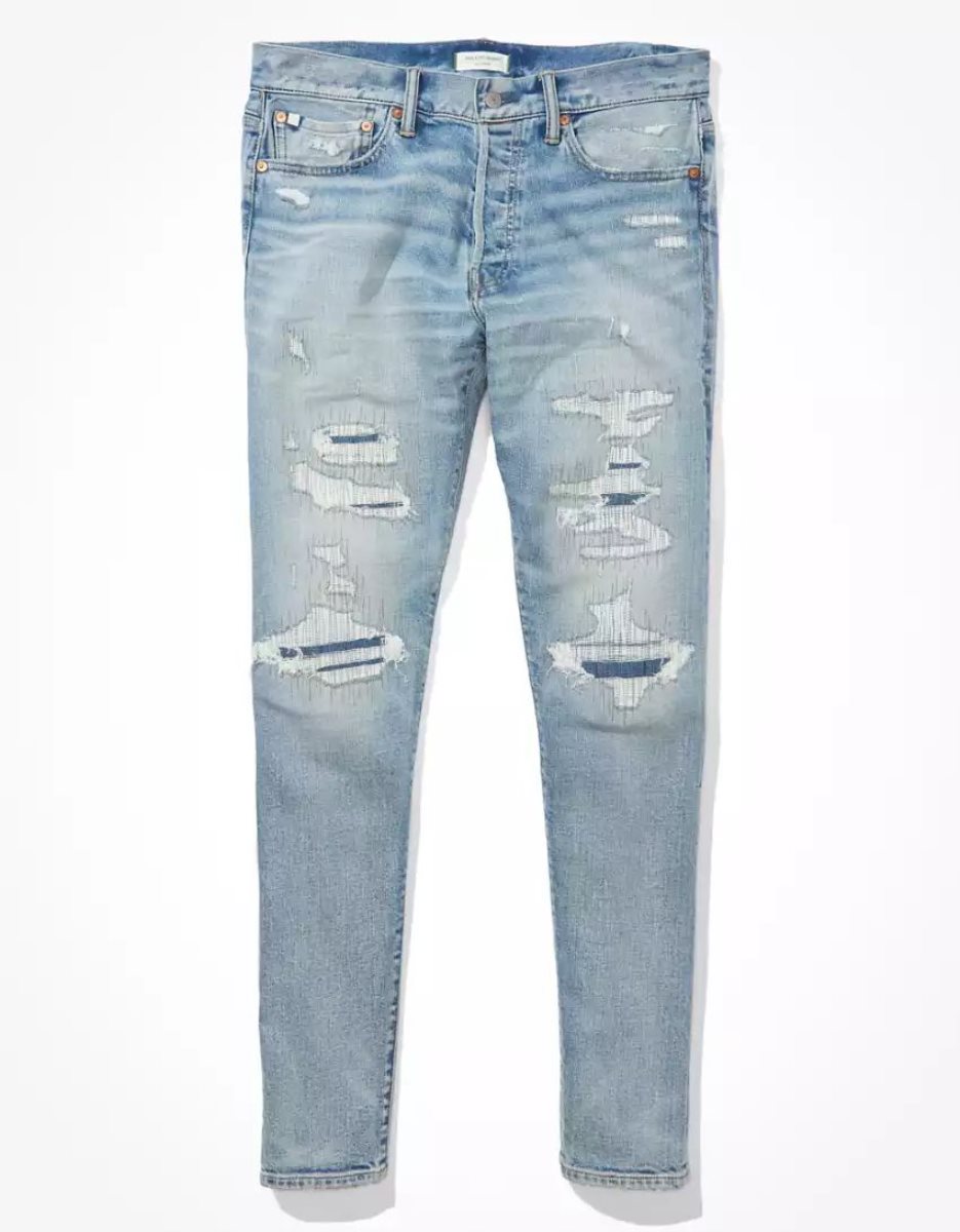 Jean American Eagle AE77 Athlétiques Mince Multicolore Homme | DFT-12712673